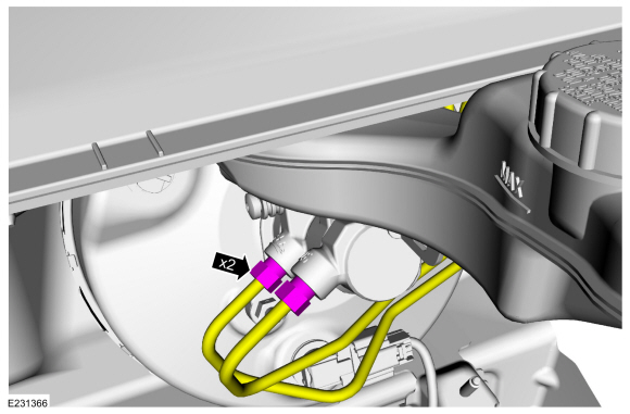 Ford Fusion. Brake Master Cylinder. Removal and Installation