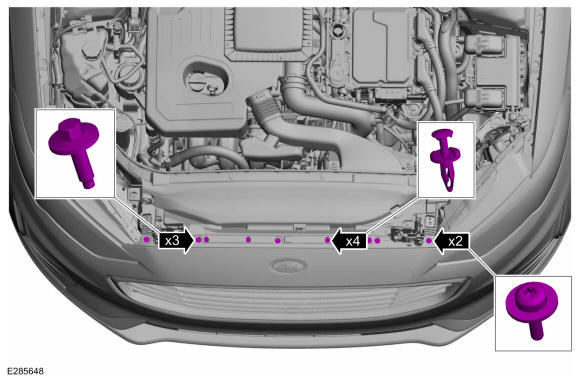 Ford Fusion. Front Bumper Cover. Removal and Installation
