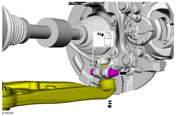 Ford Fusion. Lower Arm. Removal and Installation