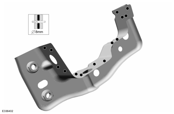 Ford Fusion. Rear Bumper Mounting bracket. Removal and Installation