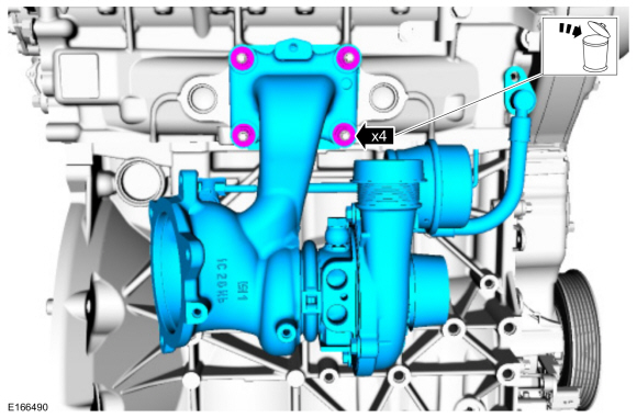 Ford Fusion. Turbocharger. Removal and Installation