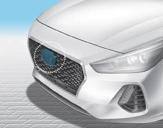 Hyundai i30. the vehicle ahead