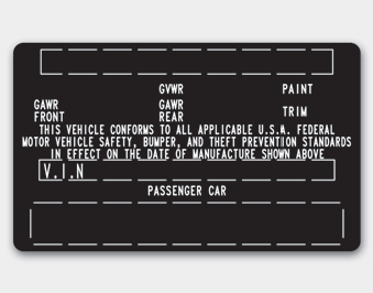Hyundai Ioniq. Certification label