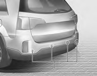 The rear parking assist system assists the driver during backward movement of