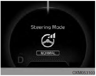 The normal mode offers medium steering effort.