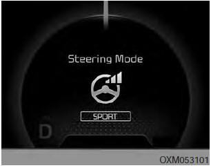 The steering wheel becomes heavier. The sport mode is usually used when driving