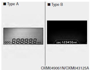 The odometer Indicates the total distance that the vehicle has been driven and