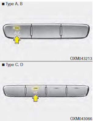 Press the A/C button to turn the air conditioning system on (indicator light