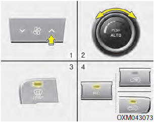 1. Set the fan speed to the desired position.