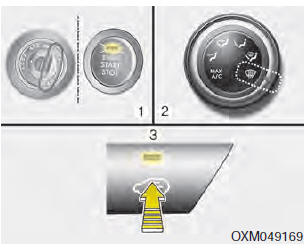 1. Turn the ignition switch to the ON position.