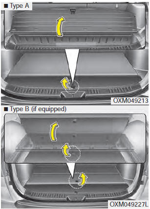 You can place a first aid kit, a reflector triangle, tools, etc. in the box for