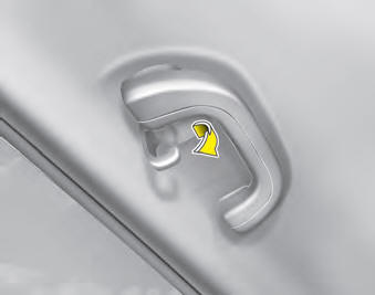 To use the hanger, pull down the upper portion of hanger.