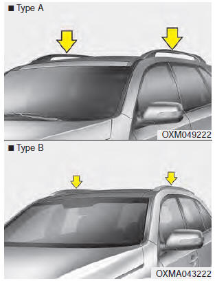If the vehicle has a roof rack, you can load cargo on top of your vehicle.