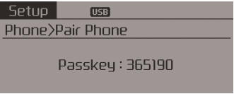 5. Once pairing is complete, the following screen is displayed.