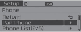 Bluetooth® Wireless Technology devices can be paired with the audio system.