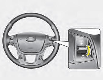 3. Move the lever down (to SET-), and release it at the desired speed. The SET