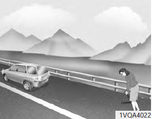 1.Park on a level surface and apply the parking brake firmly.