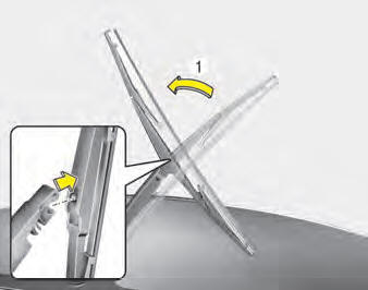 1. Raise the wiper arm and pull out the wiper blade assembly.