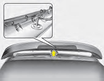 4.Loosen the retaining nuts and remove the spoiler.
