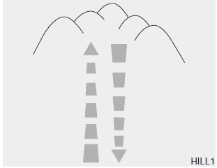 When you are driving up or down hills drive as straight as possible. Use extreme